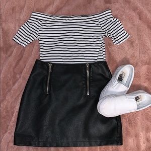Windsor striped strapless shirt